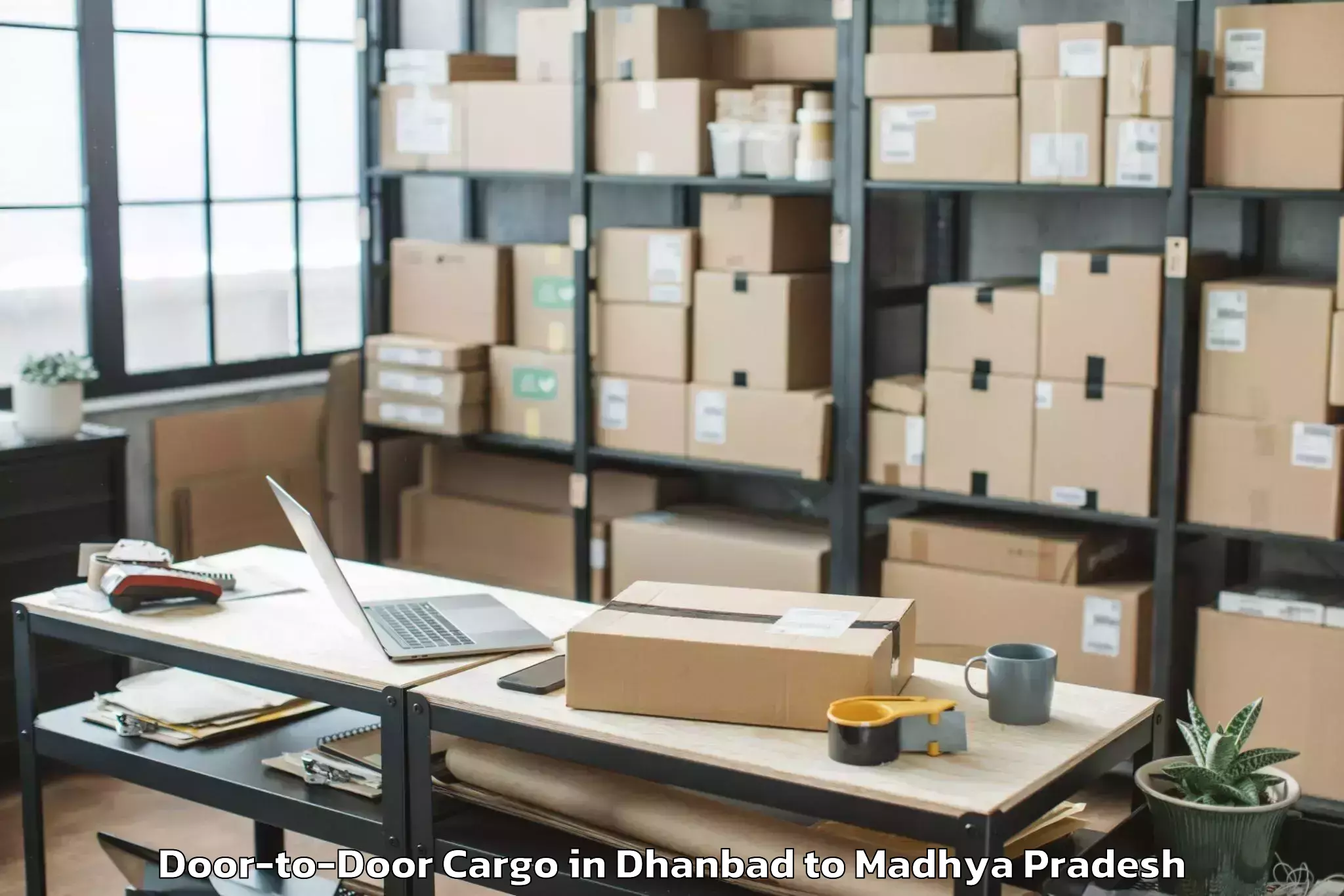 Easy Dhanbad to Vikram University Ujjain Door To Door Cargo Booking